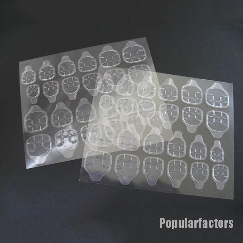 (Hàng Mới Về) Bộ 24 Móng Tay Giả 2 Mặt Siêu Mỏng