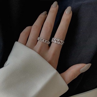 Set 2 Chiếc Nhẫn Đính Đá Dành Cho Nữ