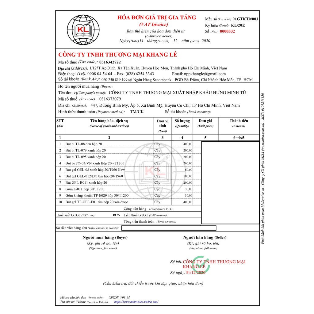 Viết bi bấm TL-095 Laris xanh