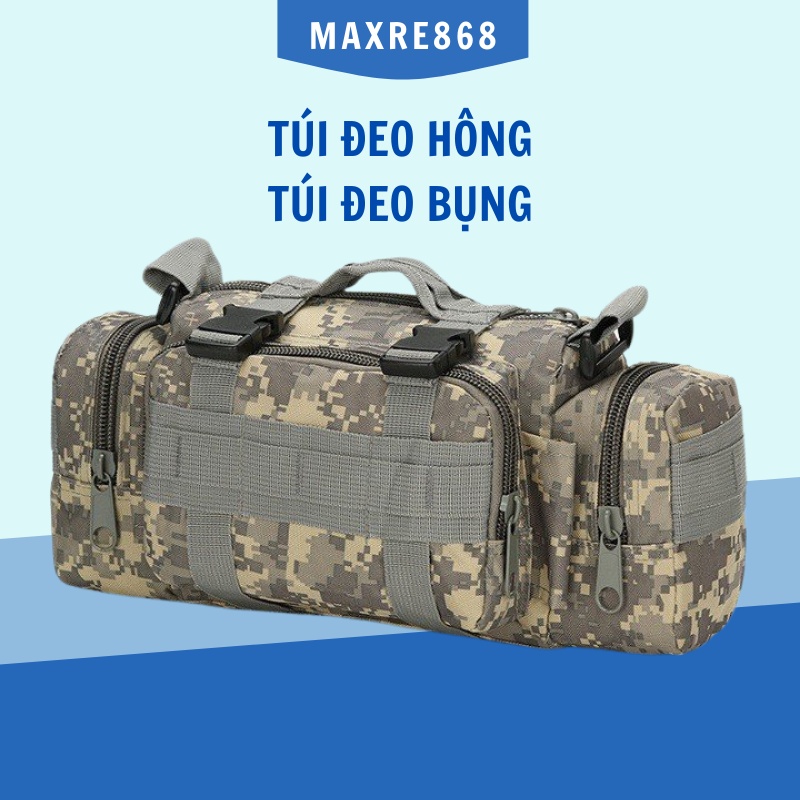 Túi Đeo Hông Chiến Thuật Cao Cấp Ngụy Trang Quân đội, Chống Nước, Tiện Dụng, Đa Năng - TÚI PHỤ 7D