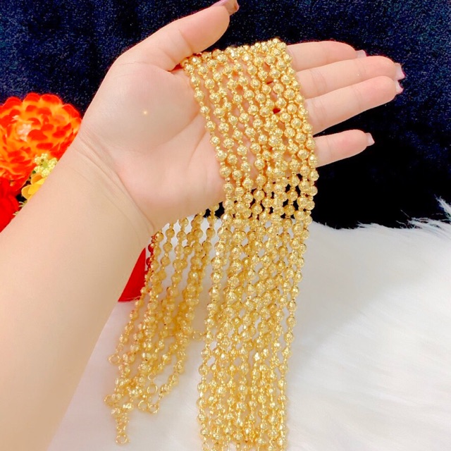 Dây chuyền bi dát vàng 18 cao cấp mẫu mới về