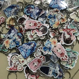 Móc khoá mica cắt viền chibi (40 chiec)