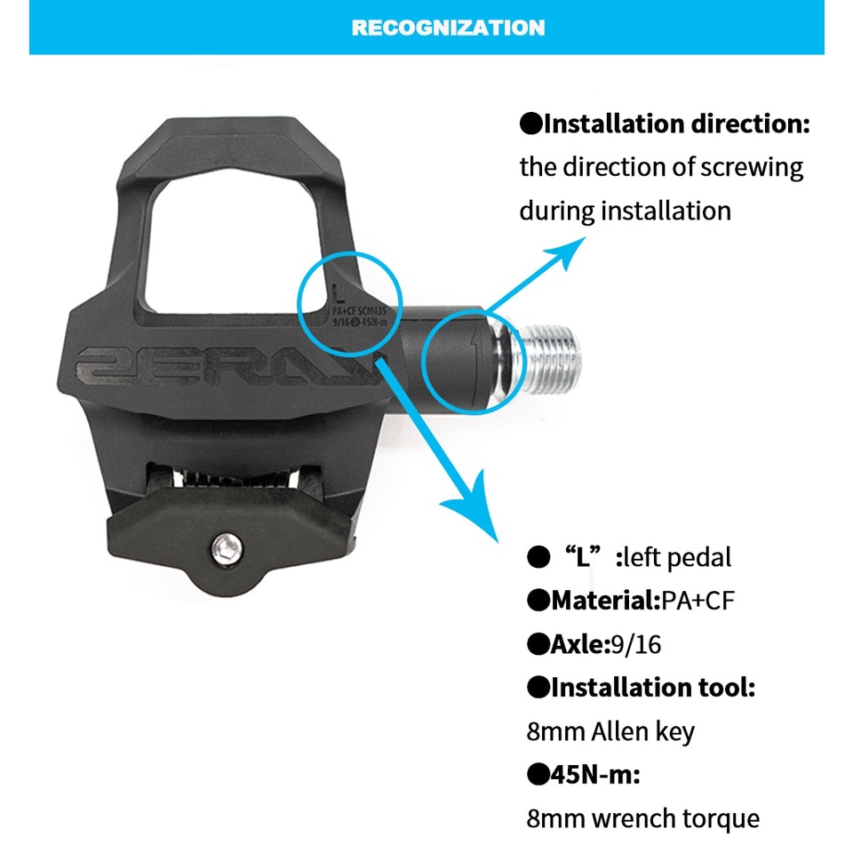 Bàn Đạp Tự Khóa ZERAY ZP-110 112 Bằng Sợi carbon Chất Lượng Cao Cho Xe Đạp