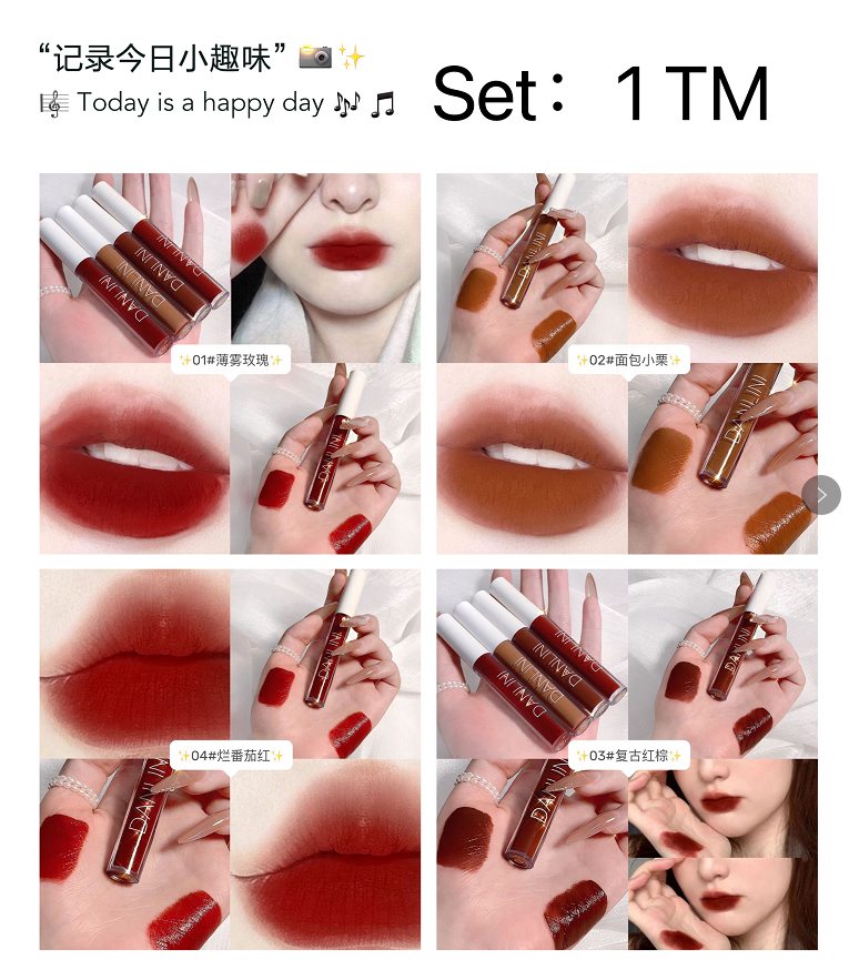 [Hàng mới về] Bộ 4 Son Kem Danlini Lì Kháng Nước Cao Cấp | BigBuy360 - bigbuy360.vn