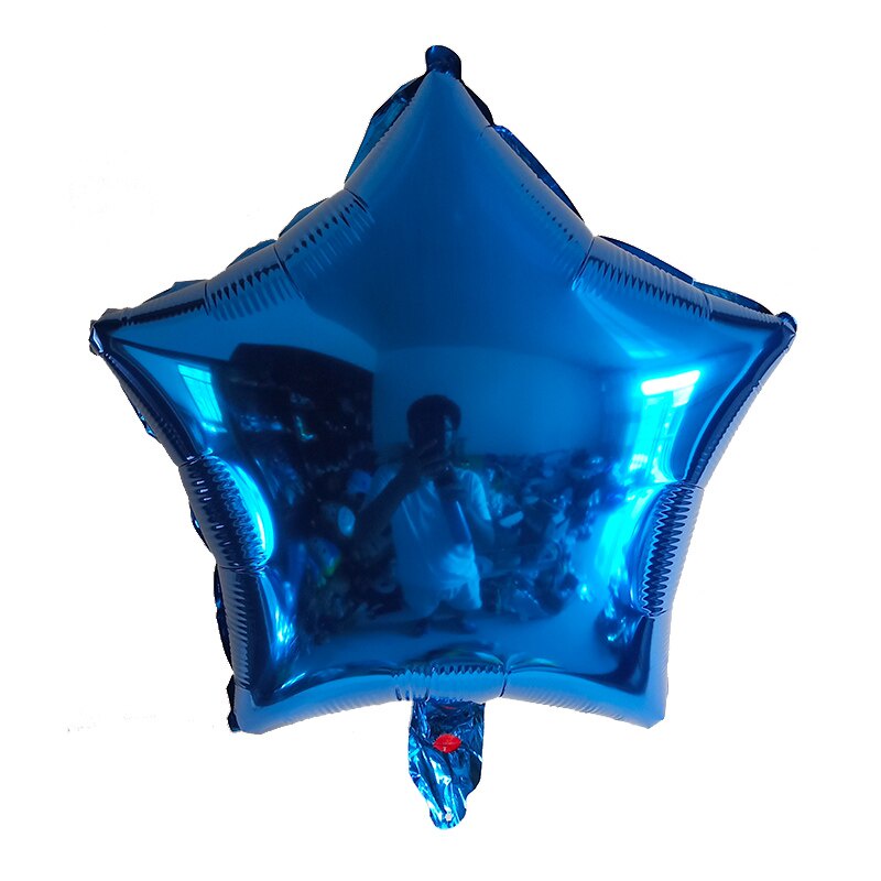 Bong bóng lá nhôm hình ngôi sao/ trái tim 18 inch trang trí tiệc cưới tùy chọn màu sắc