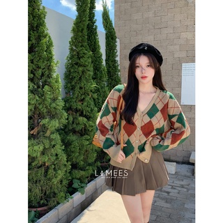Lamees V-45 Áo len quả trám