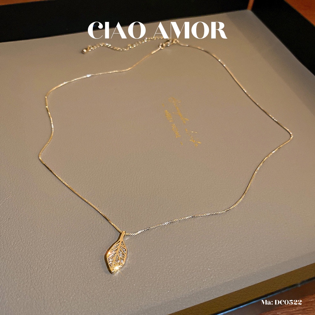 Dây chuyền, Vòng cổ nữ lá mảnh đơn giản thành lịch Trang sức Ciao Amor - DC0522
