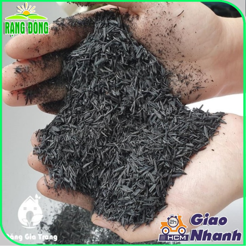 Trấu Hun Nguyên Hạt Sfarm đã xử lý (túi 5dm) bổ sung Kali cho cây - Hạt giống Rạng Đông