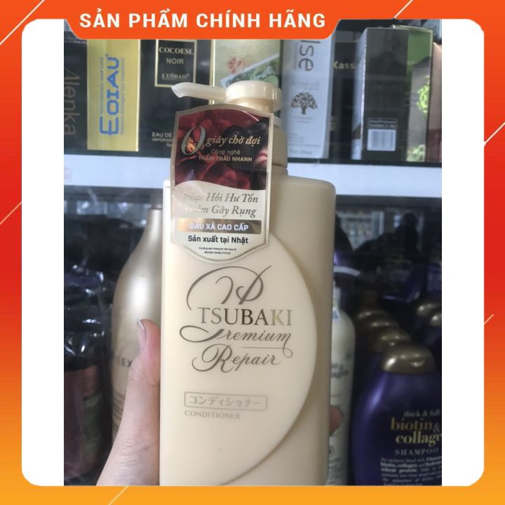 [Chính hãng] Bộ đôi dầu gội xả Tsubaki Premium Repair cao cấp 490ml  phục hồi ngăn rụng tóc và phục hồi hồi hư tổn ✨