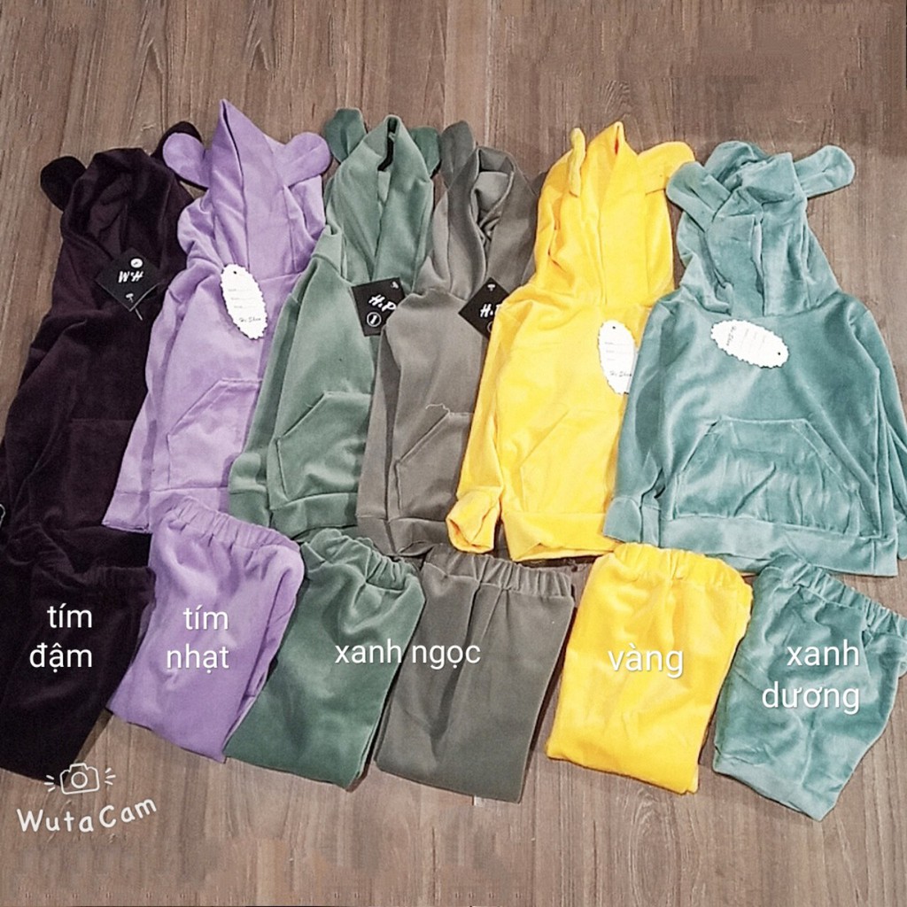 Bộ Nhung Tai gấu LL372 cho bé 8-18kg | BigBuy360 - bigbuy360.vn