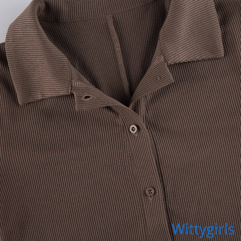 Bộ áo liền quần Wittygirls_shop cài nút trước màu sắc sáng tạo thời trang hè thu cho nữ