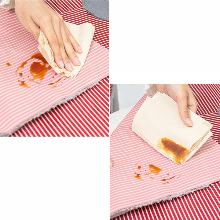 HCM - Tạp dề cao cấp sọc tối giản kiểu Nhật chống bám dầu mở kèm khăn lau tay tiện dụng