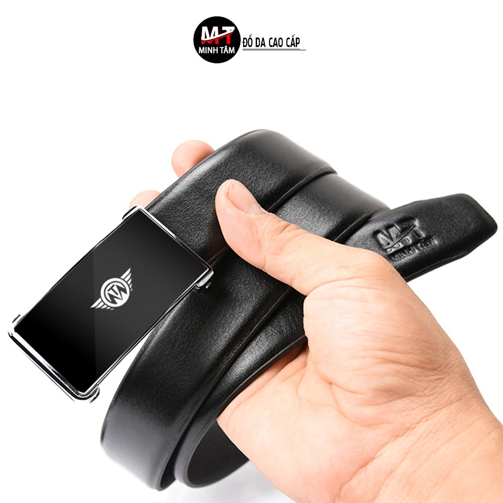 Thắt lưng nam Minh Tâm da bò , khóa kim lỗ búp MT-10H