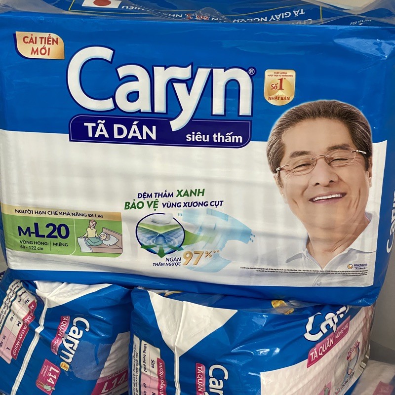  Tã Dán Người Lớn Caryn size M20,ML20 Hàng Tặng