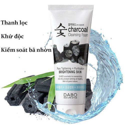 [Chính Hãng] Sữa Rửa Mặt Than Hoạt Tính Thải Độc DABO - 150ml Hàn Quốc