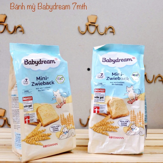 Bánh mỳ khô ăn dặm hữu cơ BabyDream cho bé từ 7m