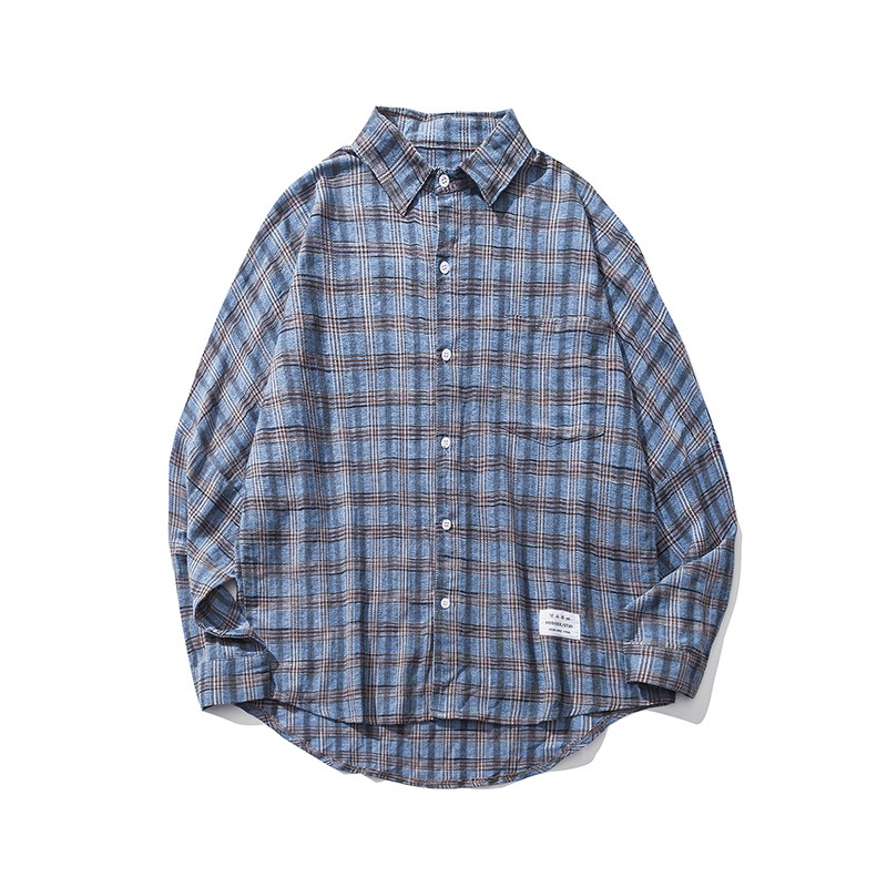 Áo Sơ Mi Dài Tay Sọc Caro Nam Nữ Thời Trang