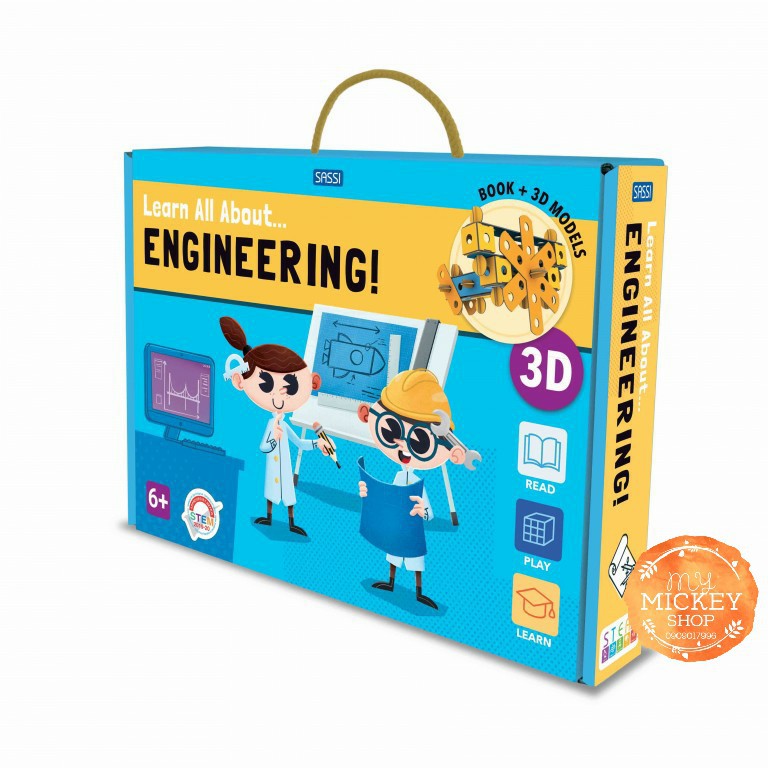 Bộ xếp hình mô hình 3D - Kỹ sư tương lai - SASSI 3D puzzle LEARN ALL ABOUT... ENGINEERING!