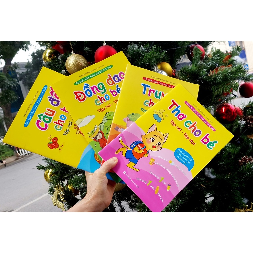 Sách Đồng dao - Thơ - Truyện - Câu đố cho bé tập nói, tập đọc  - Kèm file