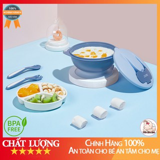 Bát ăn dặm🌸kèm thìa nĩa babycare us cao cấp
