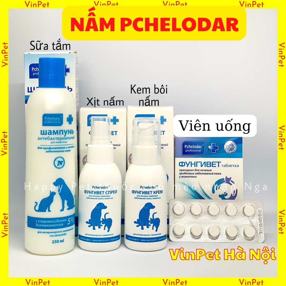 SỮA TẮM NẤ.M PCHELODAR 250ML CHO CHÓ MÈO NHẬP NGA GIÁ CỰC RẺ