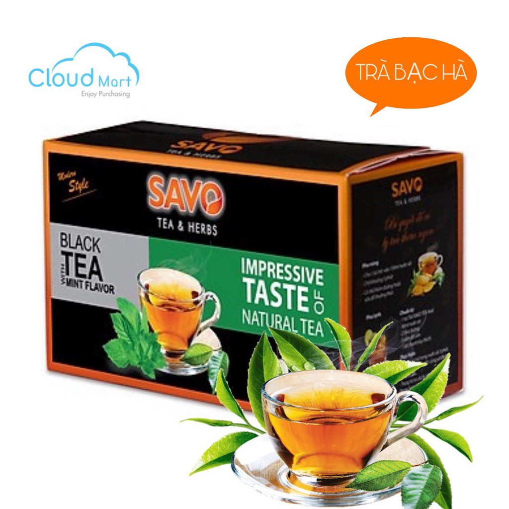 Trà Đen SAVO hương bạc hà