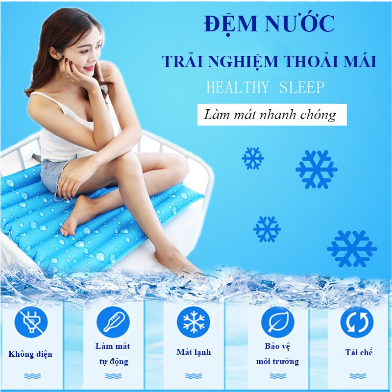 Đệm nước Nêm hơi nước mát giải nhiệt mùa hè trải giường nằm,  ghế sofa văn phòng đa năng êm mông nhiều size vt163