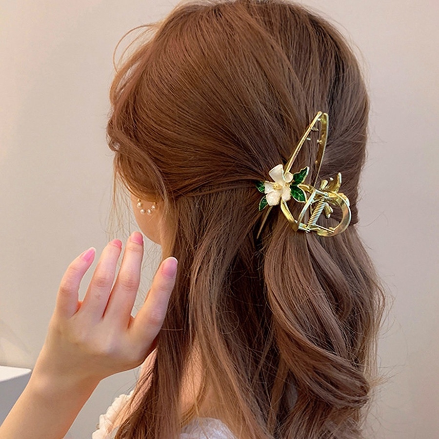 Kẹp Tóc Hình Hoa Đính Ngọc Trai Nhân Tạo Thời Trang