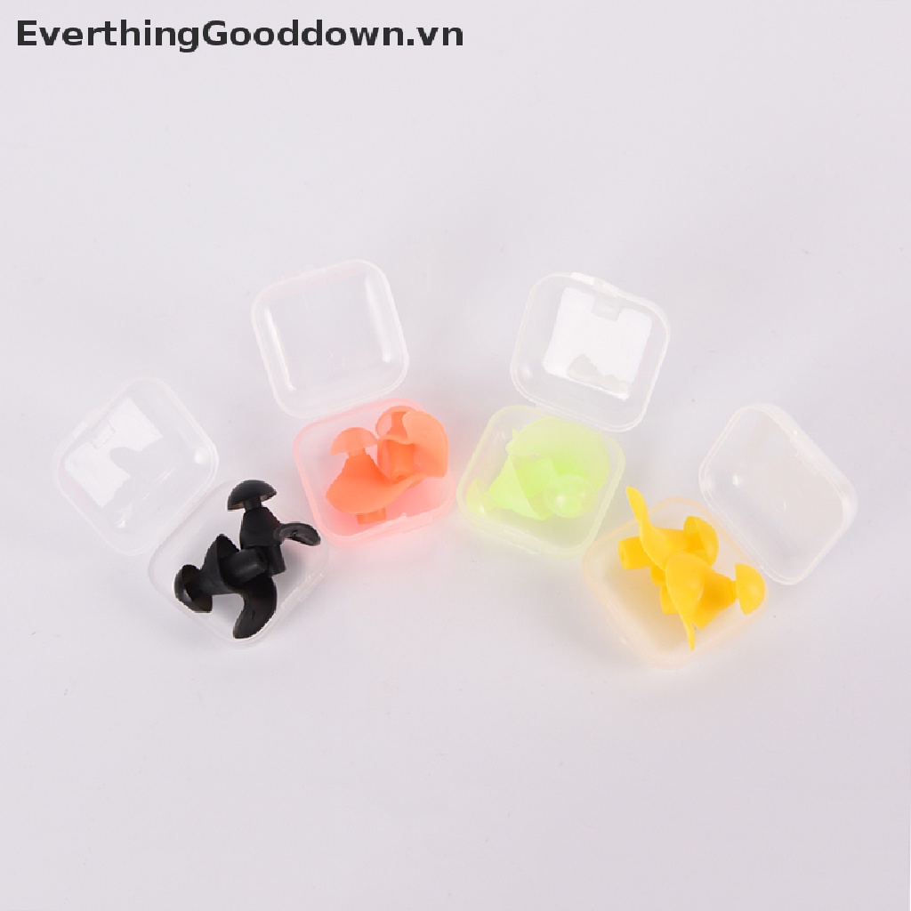 Everthinggooddown 1 Cặp Nút Bịt Tai Bằng Silicon Mềm Chống Ồn Chống Thấm Nước Khi Bơ