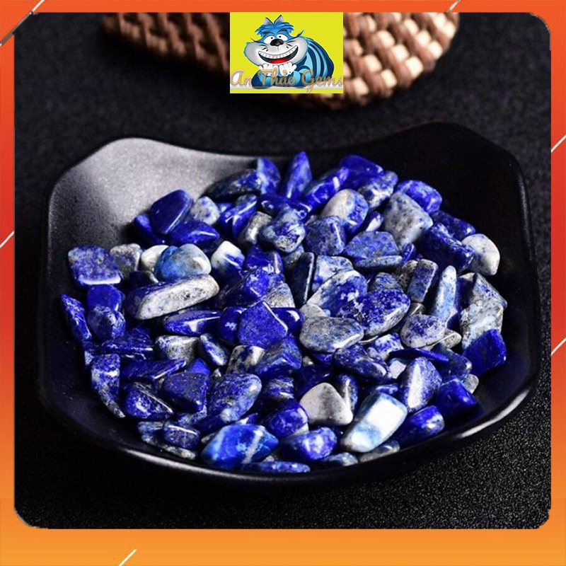 Đá Vụn Màu Xanh Lam - Lapis Lazuli, Đá Thanh Tẩy, Vụn Đá Phong Thuỷ Dùng Trang Trí, Thả Bể Cá, Làm Đồ Vật May Mắn