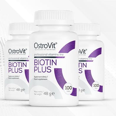 OSTROVIT BIOTIN - VIÊN UỐNG ĐẸP DA, MỌC TÓC - 100 VIÊN
