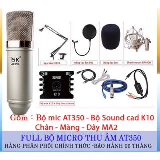 TRỌN BỘ XOX-K10 MÍC ISK AT-350 HÁT KARAOKE HÁT LIVESHOW CHUYÊN NGHIỆP