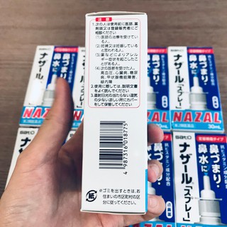 XỊT MŨI NAZAL NHẬT BẢN 30ml