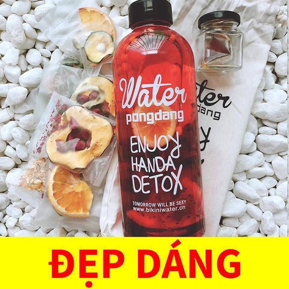 COMBO DETOX HOA QUẢ SẤY KHÔ 30 NGÀY TẶNG BÌNH PONGDANG 600ML KÈM MẬT ONG