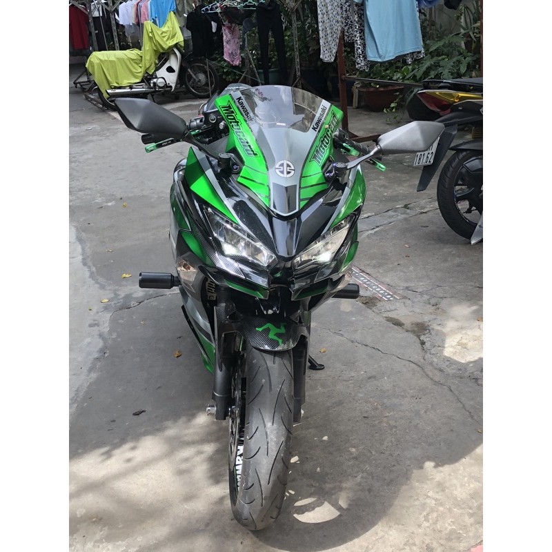 ∋☊Kính hậu kiếng hậu zin có tem kawasaki ninja300 xịn có khớp xoay r15 cbr gsx ninja300 ninja300