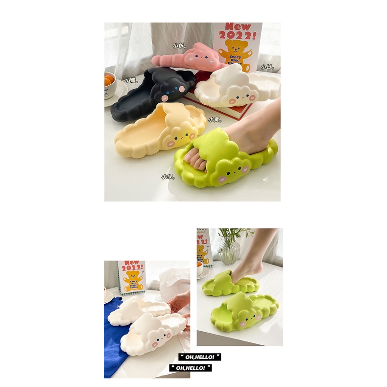 Dép lê quai ngang nữ Mây Mây kute thời trang ulzzang Hàn Quốc nhựa Eva đi cực mềm êm chân siêu Hot TH-88