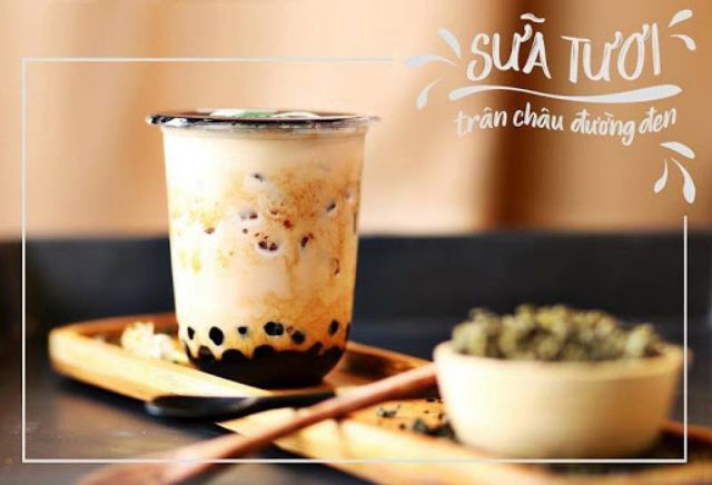 Set tàu hũ/sữa tươi/trà sữa topping trân châu