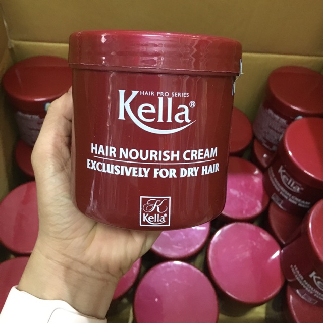 Kem hấp xả tóc kella đỏ 500g