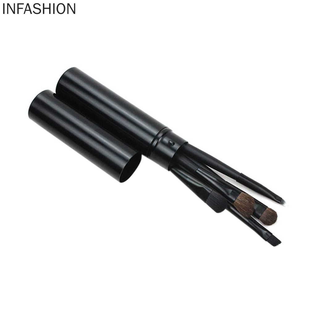 (Hàng Mới Về) Set 5 Cọ Trang Điểm Kèm Ống Đựng Tiện Dụng