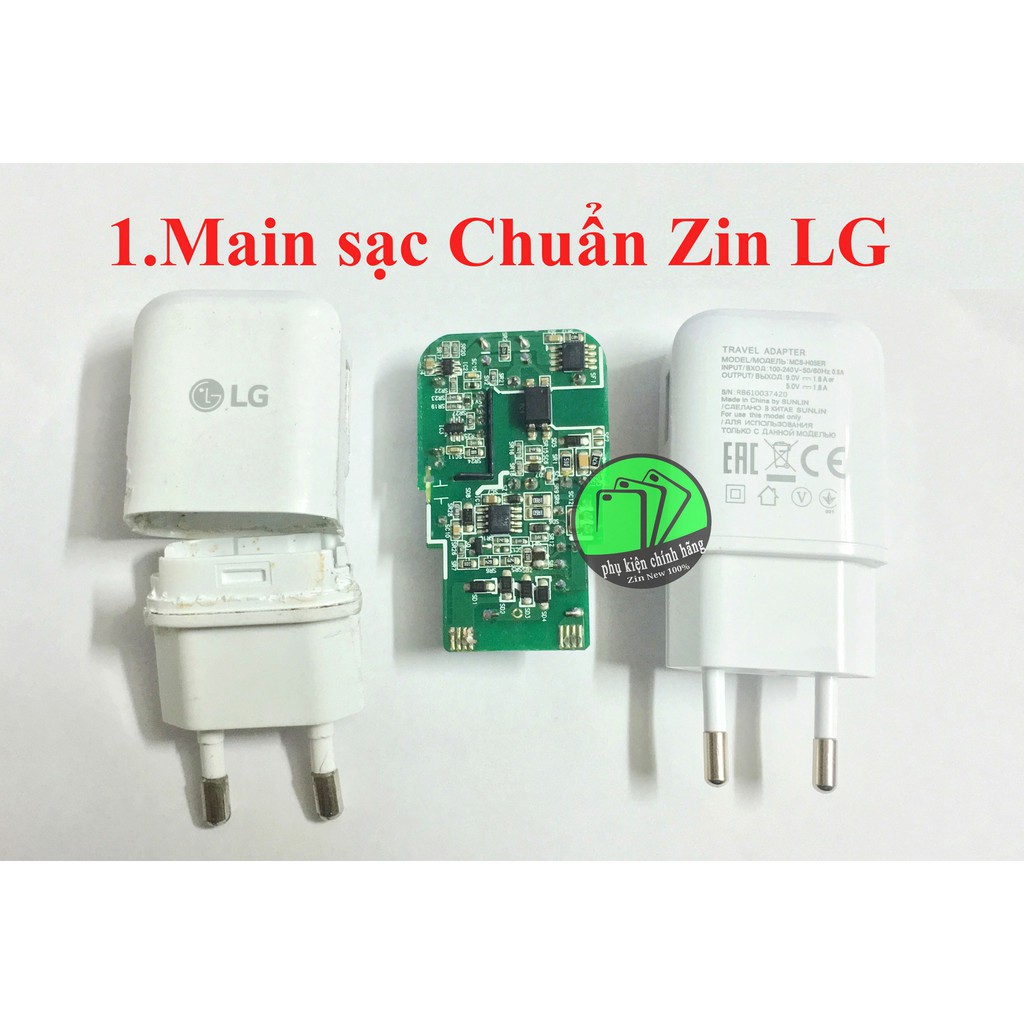 Bộ sạc nhanh LG V20 V30 V40 V50 G5 G6 G7 G8... Chuẩn Zin - BH 2 năm