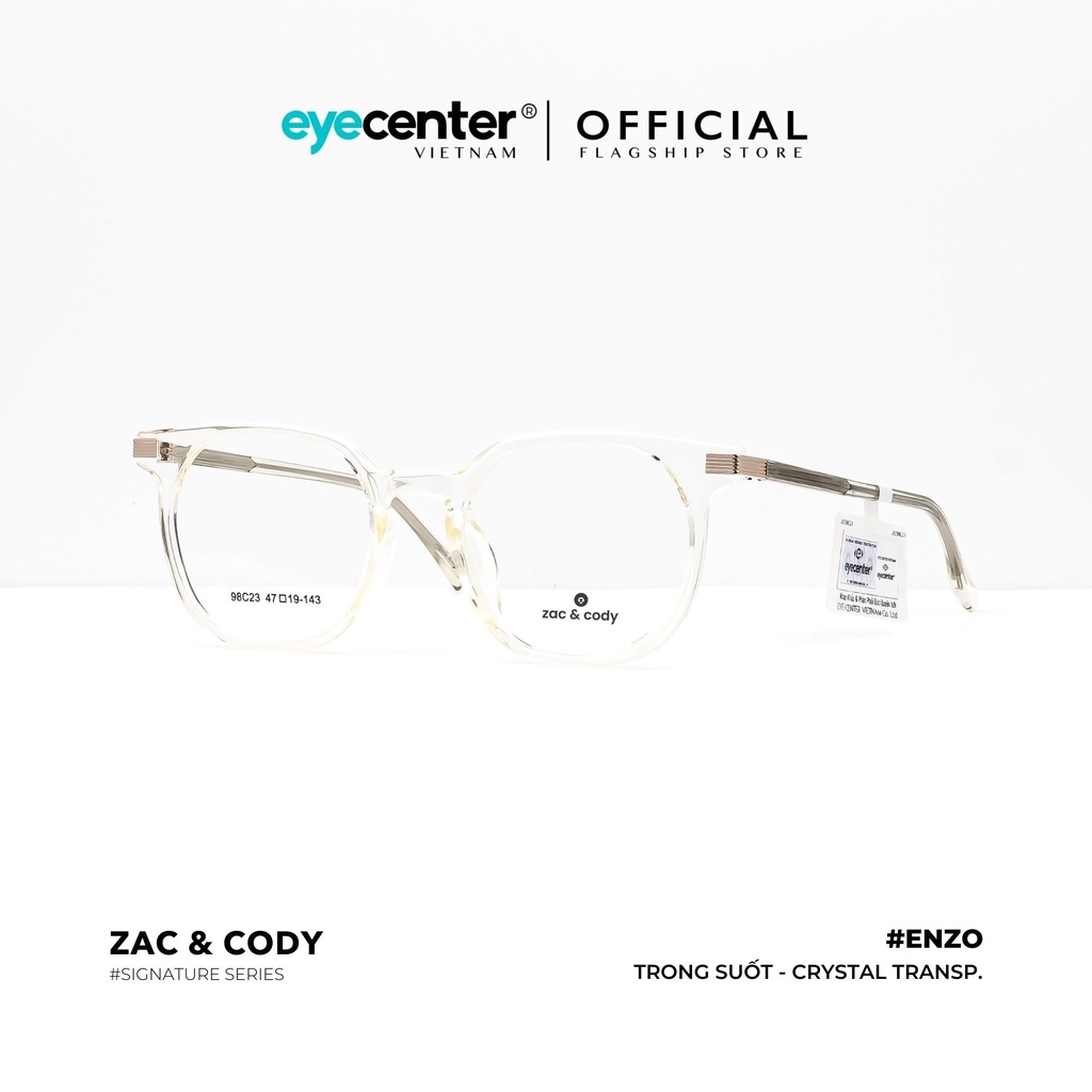 Gọng kính cận nam nữ A01-S chính hãng ENZO by ZAC &amp; CODY nhập khẩu Eye Center Vietnam