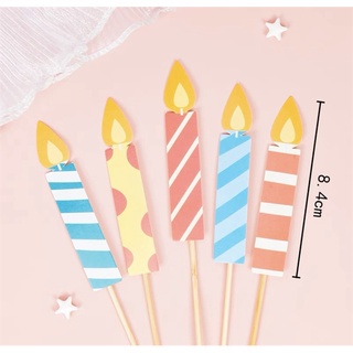 Set 5 que cắm giấy nến sắc màu mới