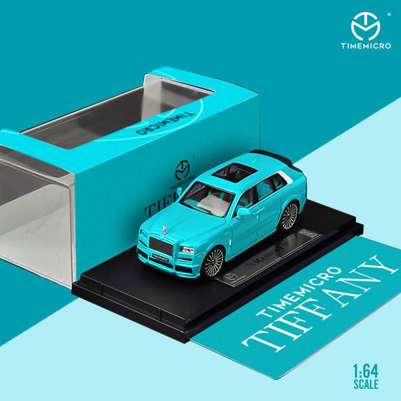 TimeMicro 1:64 Rolls Royce Cullinan Tiffany Blue Die-casting Mô hình xe hơi Bộ sưu tập đồ chơi quà tặng