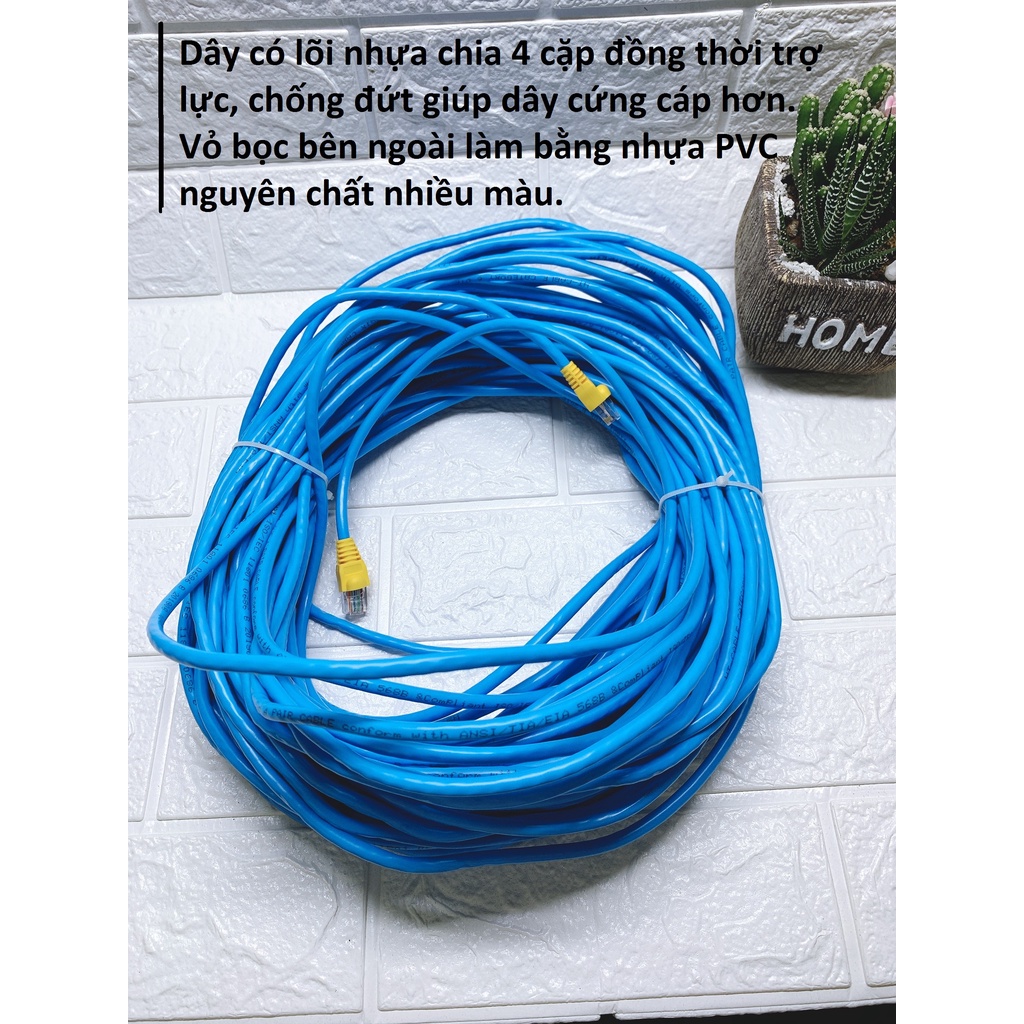 Dây mạng CAT6 dây mạng bấm sẵn 2 đầu dài 10M 15M 20M 25M 30M 35M 40M 45M 50M [ ANSMART ]