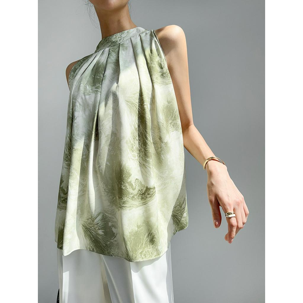 Áo Hai Dây Xếp Ly Thời Trang Mùa Hè Hàn Quốc 63963