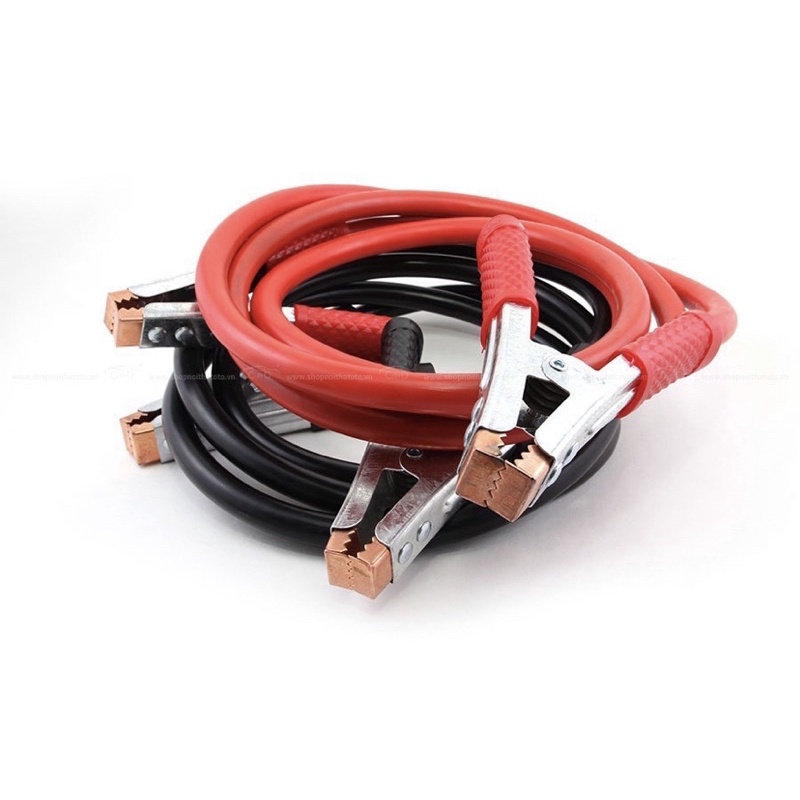 Dây Câu Bình Ắc Quy Ô Tô Lõi Đồng SIÊU TO CHUẨN - 1000A/2000A, Kích Điện Ắc Quy Cứu Hộ Ô Tô 3 Mét
