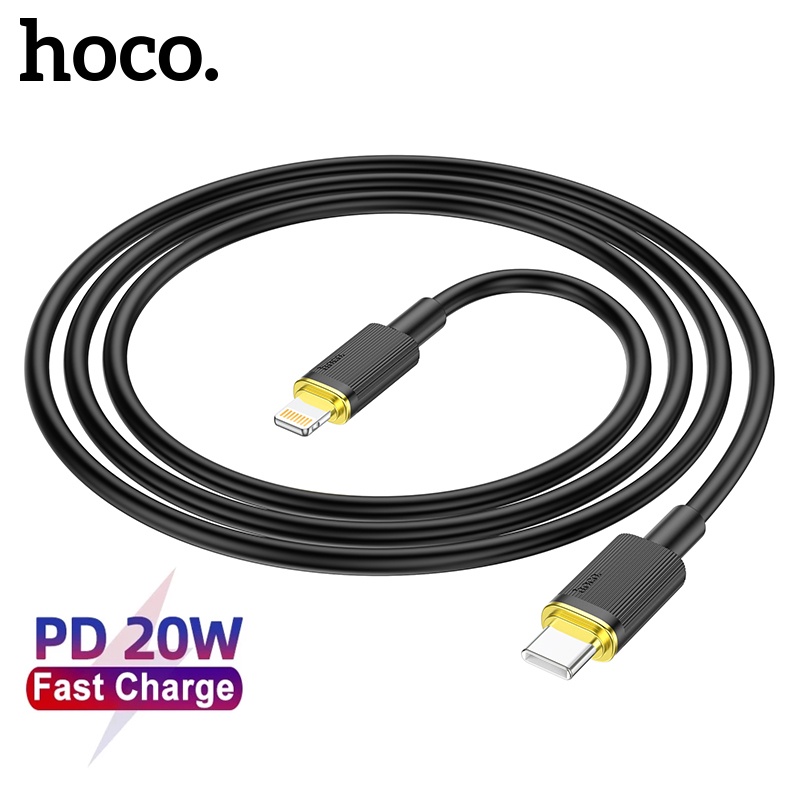Dây cáp sạc nhanh HOCO. U109 20W PD USB C cao cấp an toàn thích hợp cho iPhone Mini 12 13 14 Pro Max