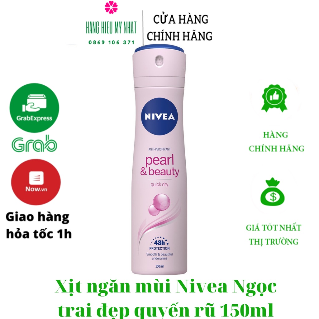 Xịt Ngăn Mùi NIVEA Ngọc Trai Đẹp Quyến Rũ (150 ml)