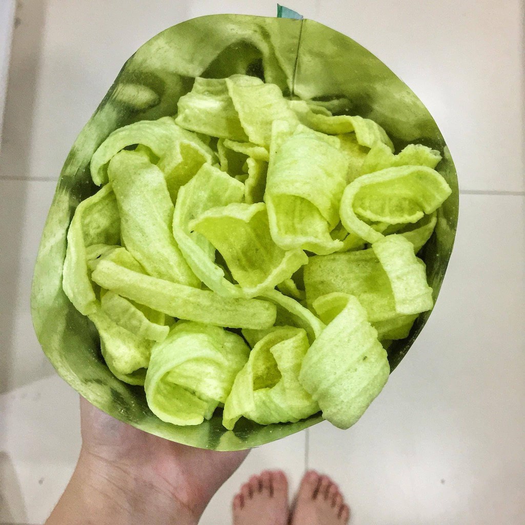 Bim bim Oishi snack tater thins vị dưa leo dưa chuột 73g siêu to khổng lồ