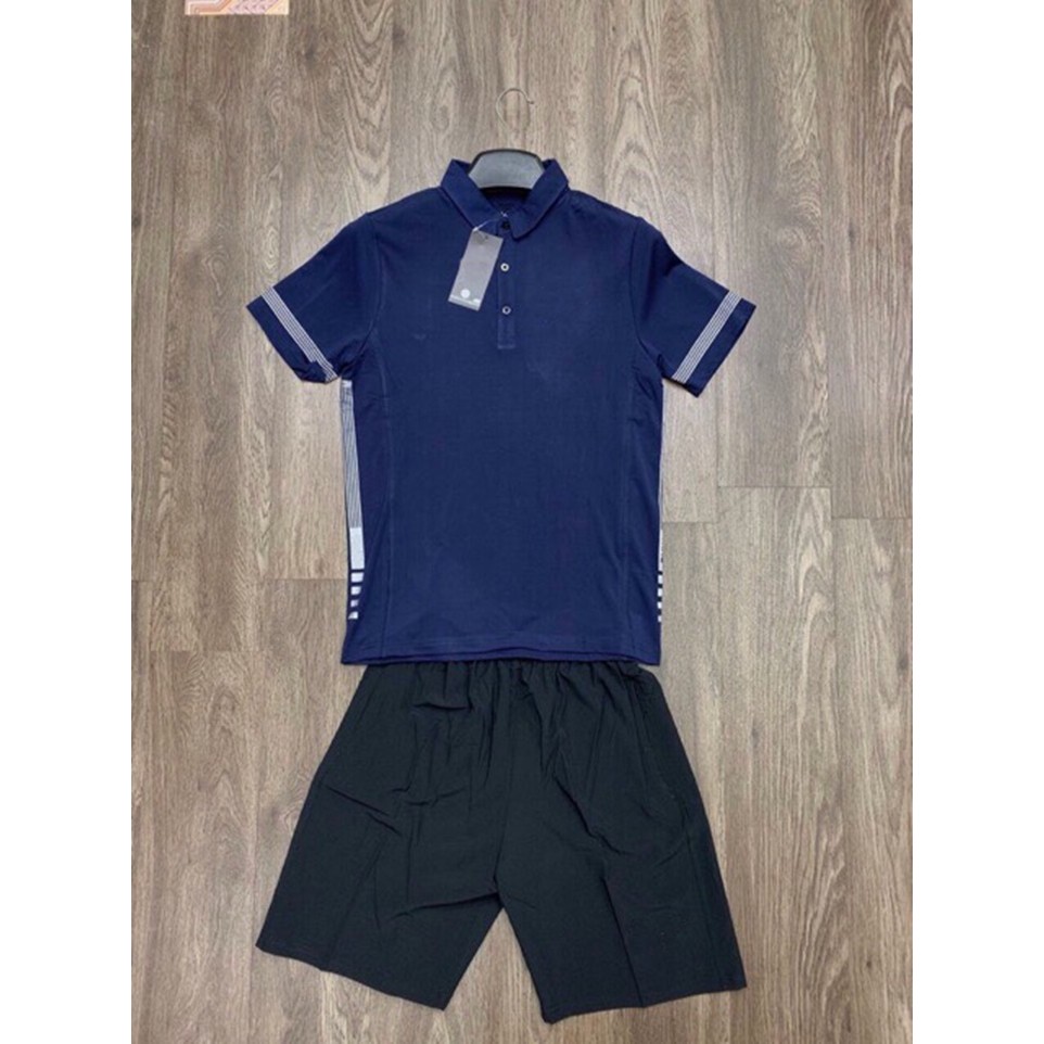 Bộ thể thao cổ bẻ cao cấp thời trang nam, phom 40-75kg | BigBuy360 - bigbuy360.vn